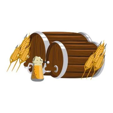Beer brewery elements Stockillustratie