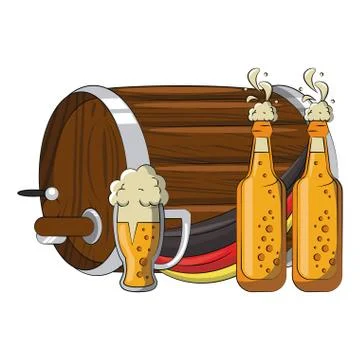Beer brewery elements Illustrazione stock