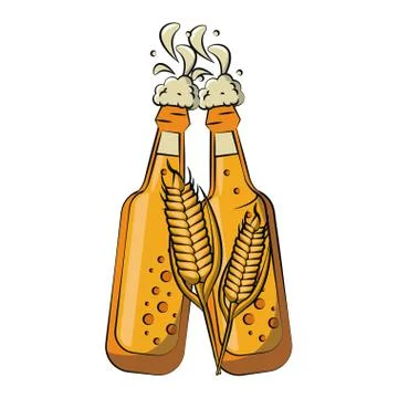 Beer brewery elements 스톡 일러스트