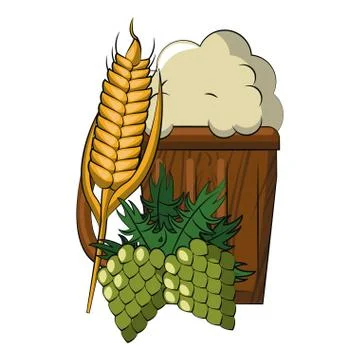 Beer brewery elements 스톡 일러스트