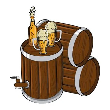 Beer brewery elements 스톡 일러스트
