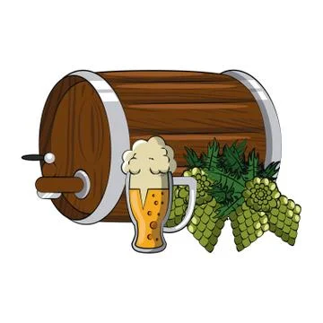 Beer brewery elements 스톡 일러스트