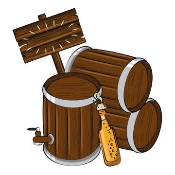 Beer brewery elements Stockillustratie