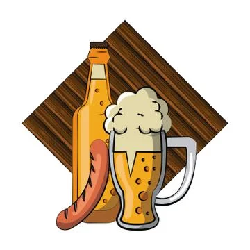 Beer brewery elements Illustrazione stock