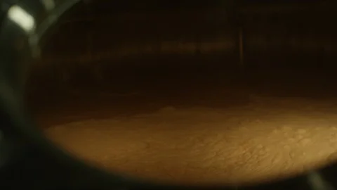 Beer Brewing Inside Brewing Vessel 2 Stock Footage 116588387