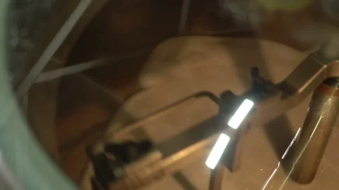 Beer brewing process. Beer equipment. Stock Footage 136685294