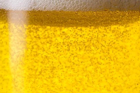 Beer with bubbels Stock Photos