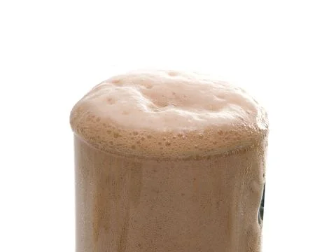 Beer bubble on the white background Stock Photos