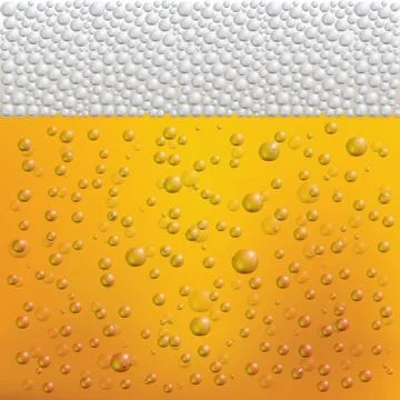 Beer Bubbles and Foam. Stock Illustration