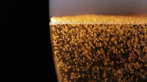 Beer Bubbles - Close Up Video stock 34205422
