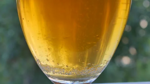 Beer With Bubbles Close up Stock Footage 64904973