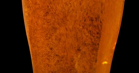 Beer bubbles closeup isolated with black background Stock-Footage 121887036