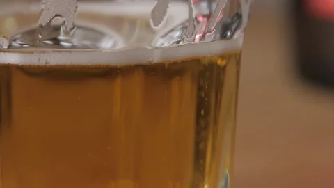 Beer Bubbles - Macro - Alcohol Stock Footage 148497825