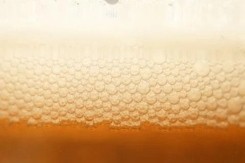 Beer bubbles in macro Stock Photos