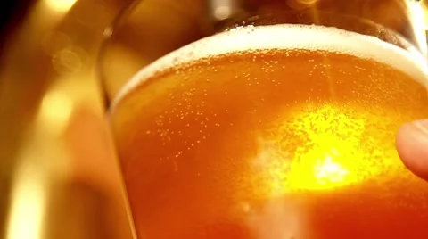 Beer bubbles in slow motion Stock Footage 67856628
