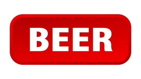 Beer button. beer square 3d push button Illustrazione stock
