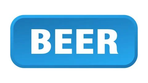Beer button. beer square 3d push button Illustrazione stock