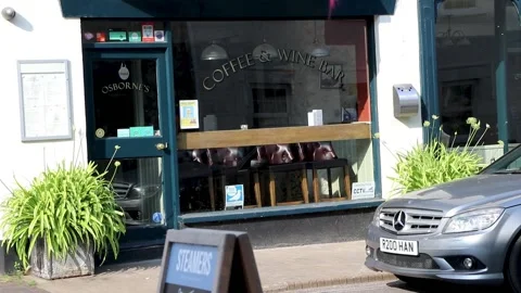 Beer, cafe shop front, high street 스톡 동영상 138065722