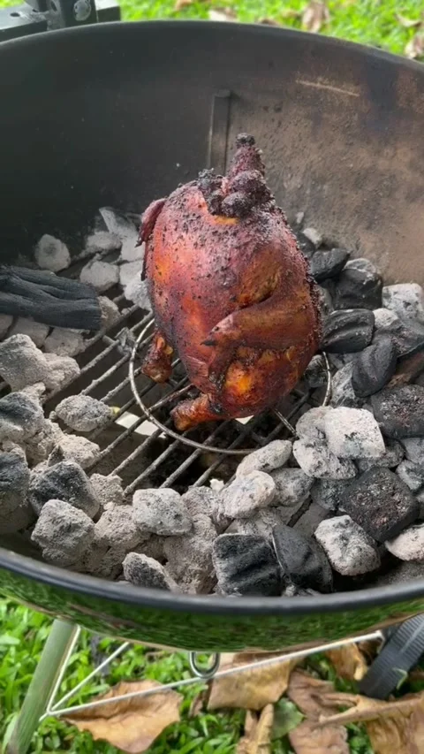 Beer can chicken Vídeos de archivo 300375614