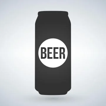 Beer can icon on light background. Vector isolated Illustration. Stock Illustration