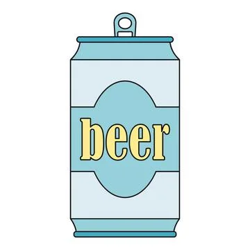 Beer can icon representing refreshing alcoholic drink Stock Illustration
