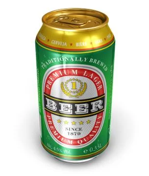 Beer can Ilustração Stock