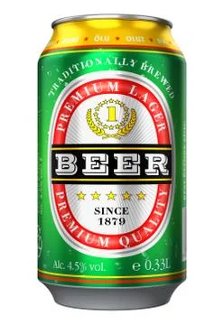 Beer can isolated on white background Stock-Illustration
