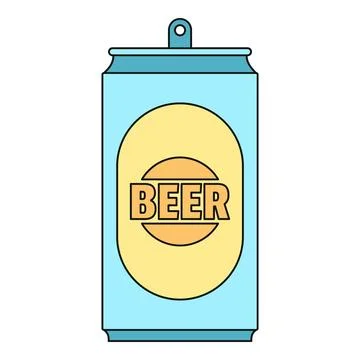 Beer can with label, refreshing alcoholic beverage Stock Illustration