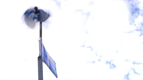 Beer Can Wind Spinner, Cloudy Day Stock-Footage 24675517