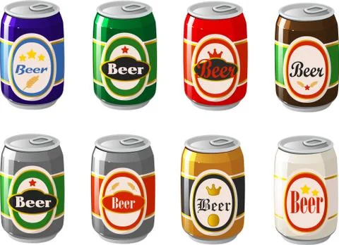 Beer cans Stock Illustration