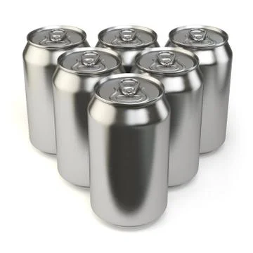 Beer cans isolated on white background. Stock Illustration