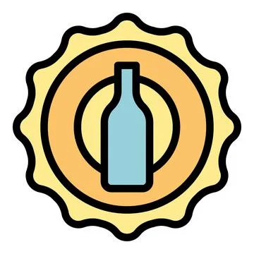 Beer cap icon vector flat Stock Illustration
