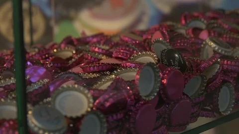 Beer caps Stock Footage 119596311