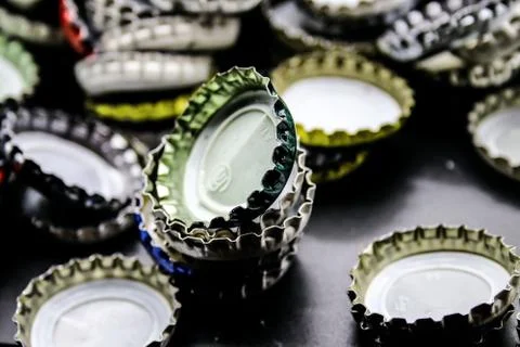 Beer caps Stock Photos