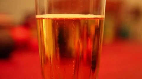 Beer carbonation bubbles Stock-Footage 52260392
