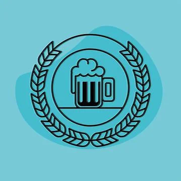 Beer celebration emblem Stock Illustration
