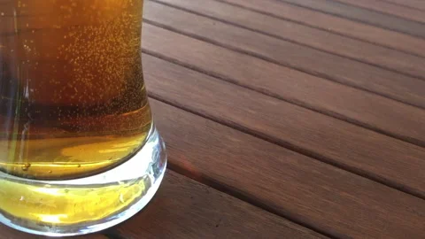 Beer class full of bubbles Stock Footage 259403293