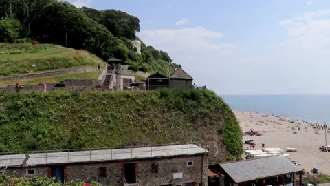 Beer, cliff to beach landscape 스톡 동영상 138067467