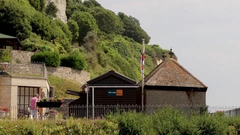 Beer, cliff path pan left 스톡 동영상 138067008