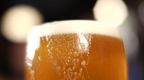 Beer Close-up Bubbles Stock Footage 41066803