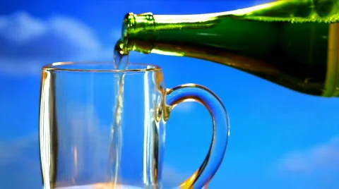 Beer. Clouds background Stock Footage 514456