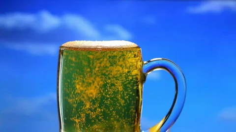 Beer. Clouds background Stock Footage 549362
