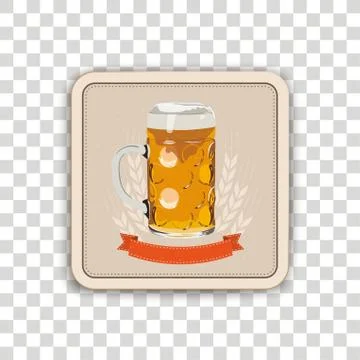 Beer Coaster Transparent Stock Illustration