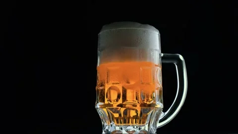 Beer. Cold Craft light Beer in a glass with water drops. Stock Footage 169122946
