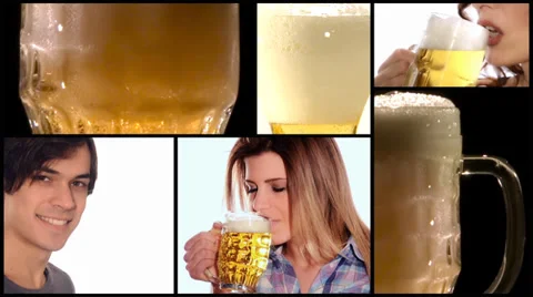 Beer collage Stock Footage 33046720