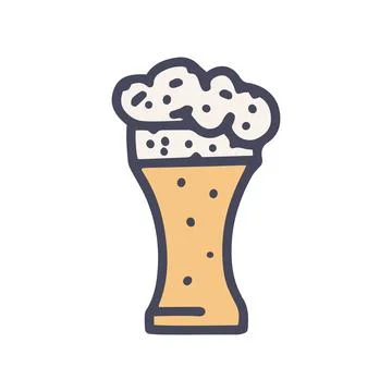 Beer color vector doodle simple icon design Stock Illustration
