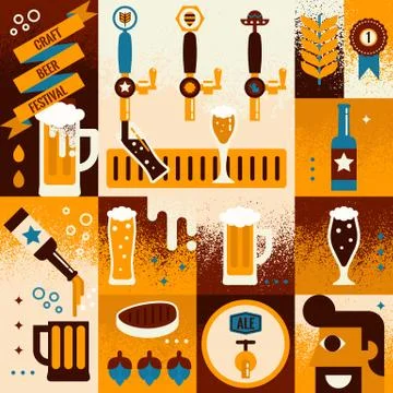 Beer Concept Illustrazione stock