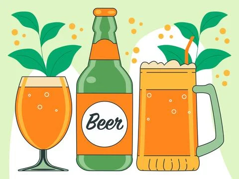 Beer Concept Illustration Illustrazione stock