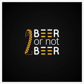 Beer Concept Logo Design Background Stock Illustration