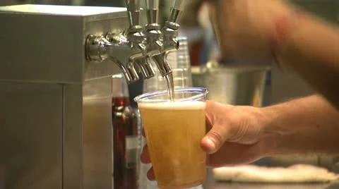 Beer concession Stand closeup Stock Footage 22044341